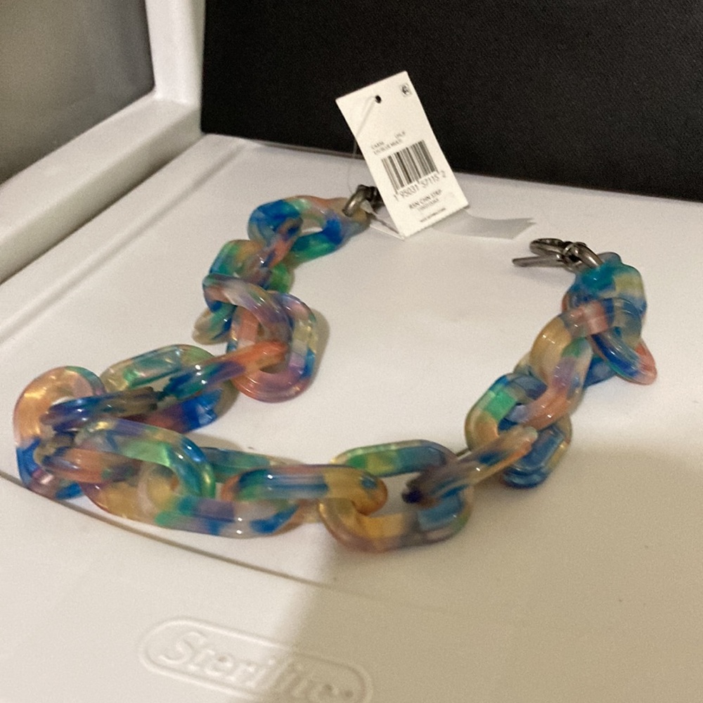 CoachResin Lt. Blue Multi Chain Strap
